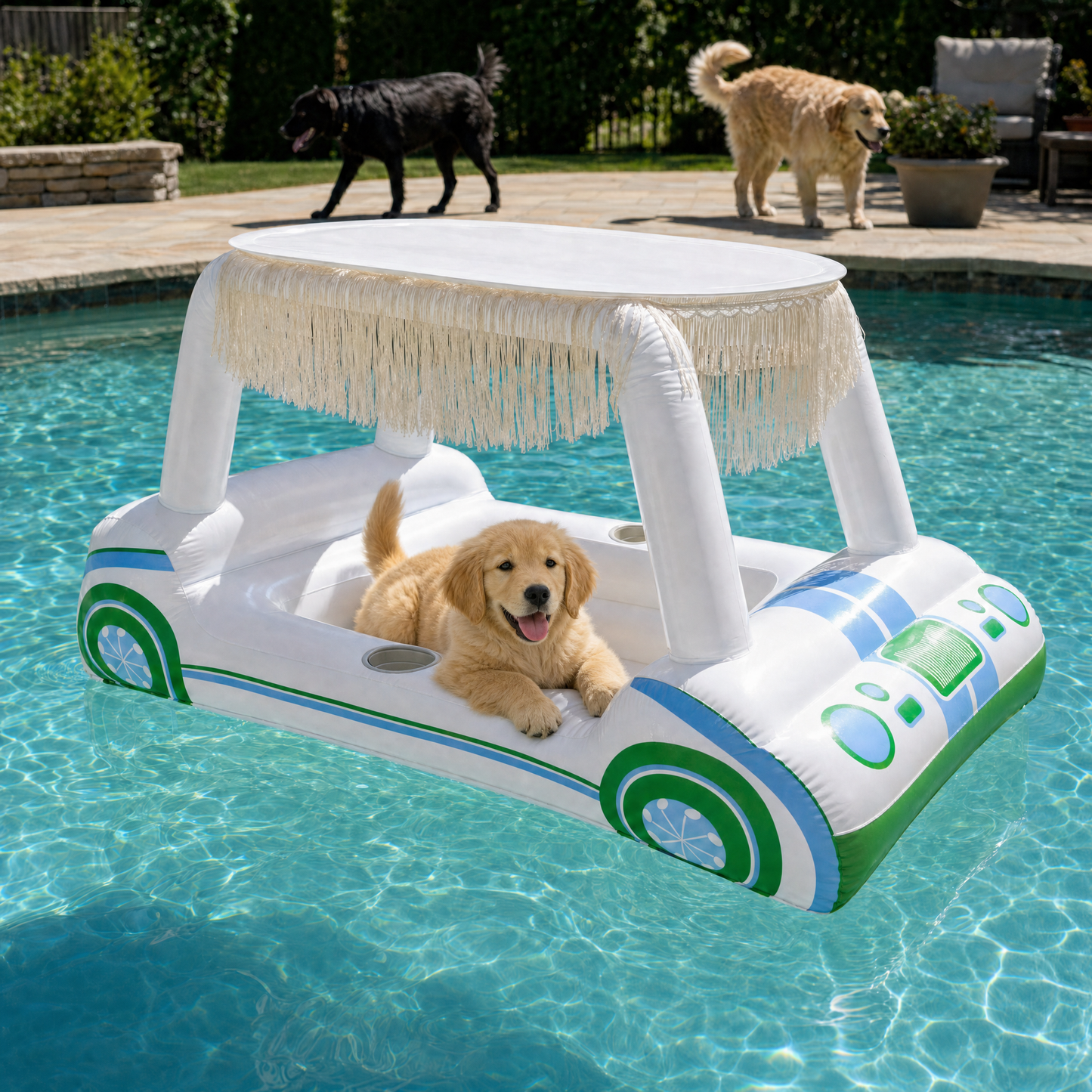 "Flow Paw" Dog inflatable water float